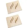 Rev-A-Shelf 4DPS-2421 Small 24 x 21 Inch Wood Peg Board System for Deep Drawers Organizer with 9 Pegs and Fit Customization, Natural Maple (2 Pack)
