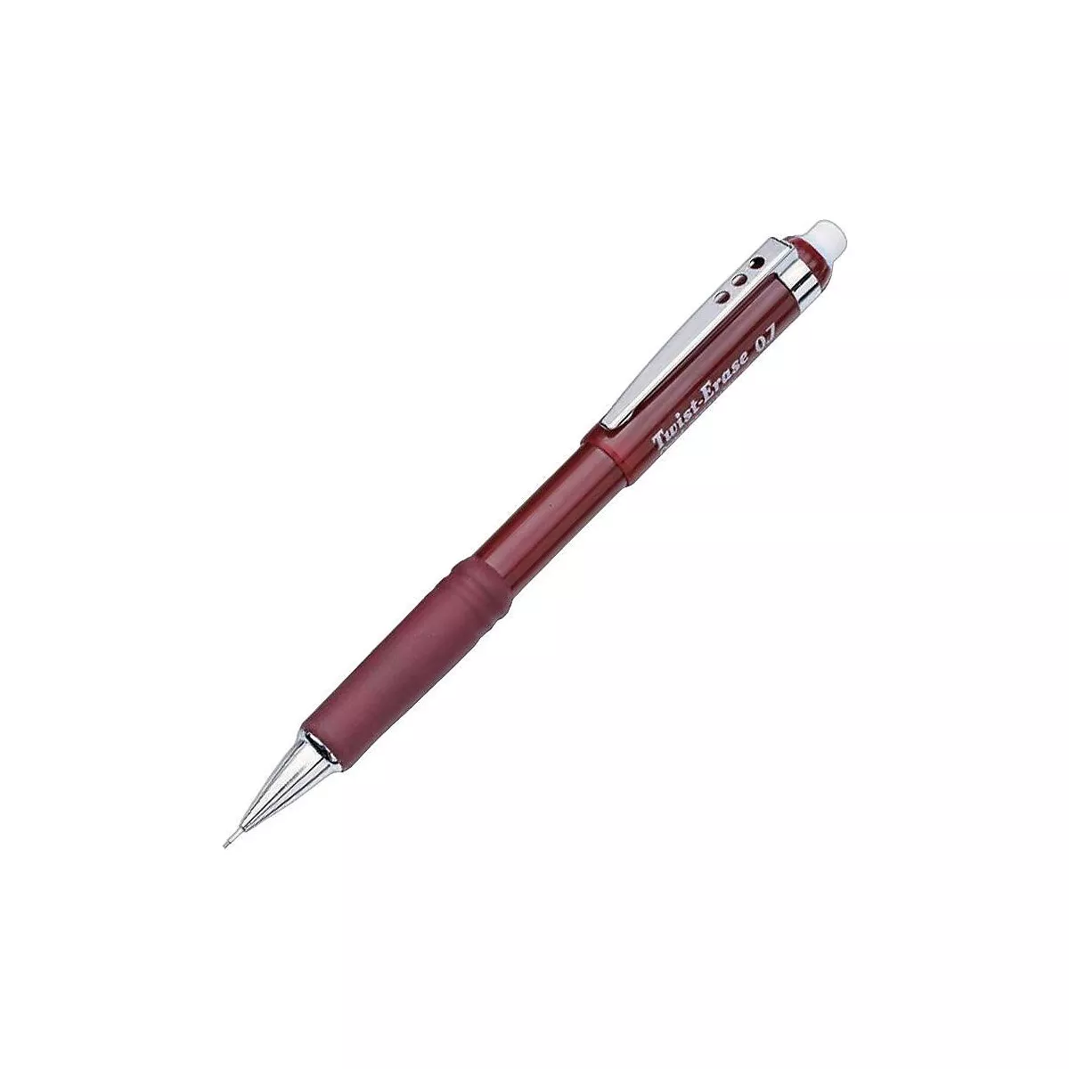 Pentel Twist-Erase III Mechanical Pencil 0.7 mm Burgundy Barrel QE517B