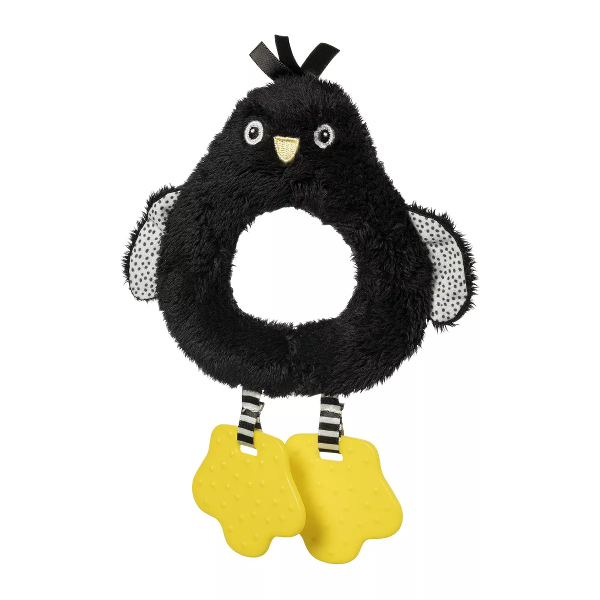 Manhattan Toy Wimmer-Ferguson Penguin Circle Rattle with Textured Teethers Baby Toy