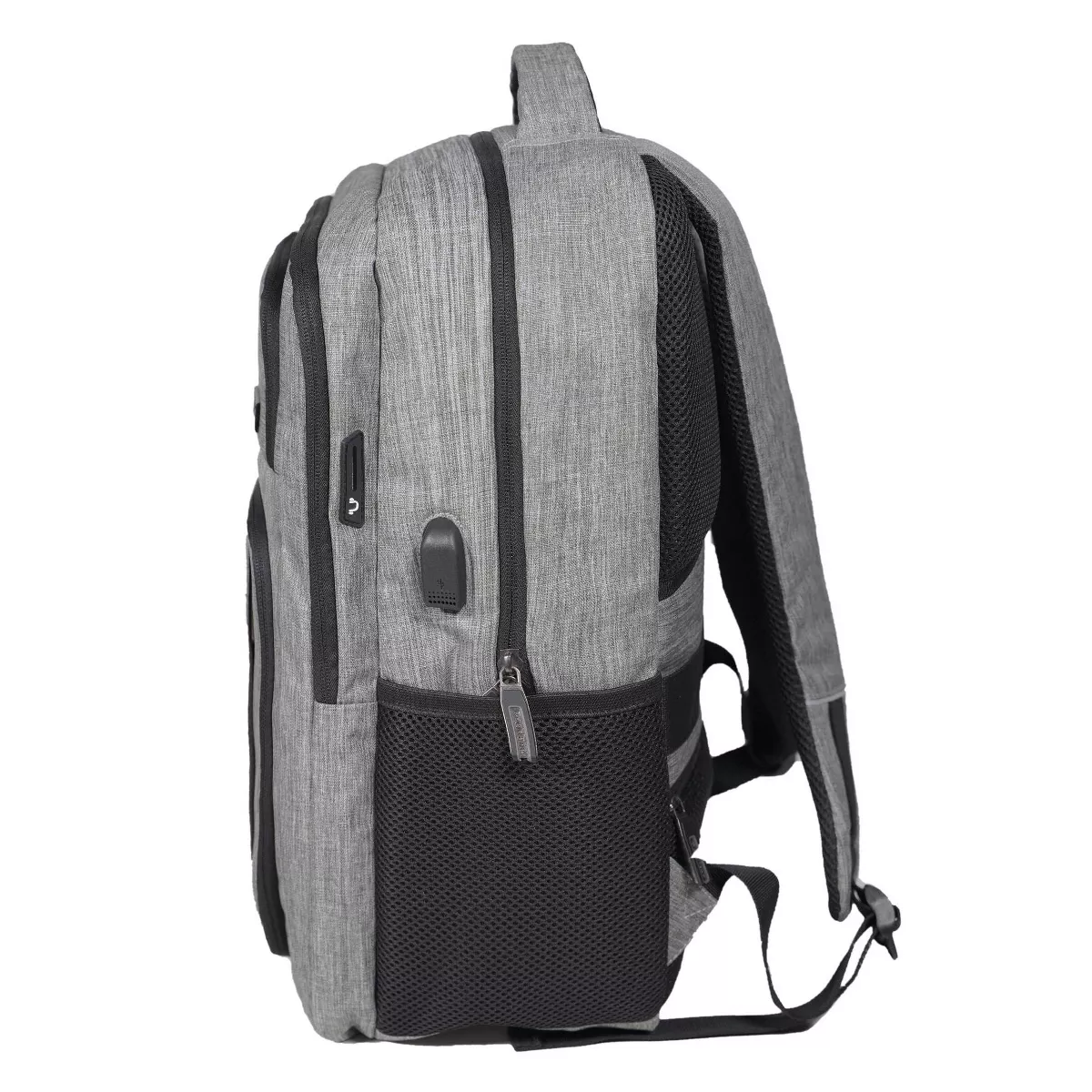Rockland 18.5'' Slim Pro USB Laptop Backpack - Gray