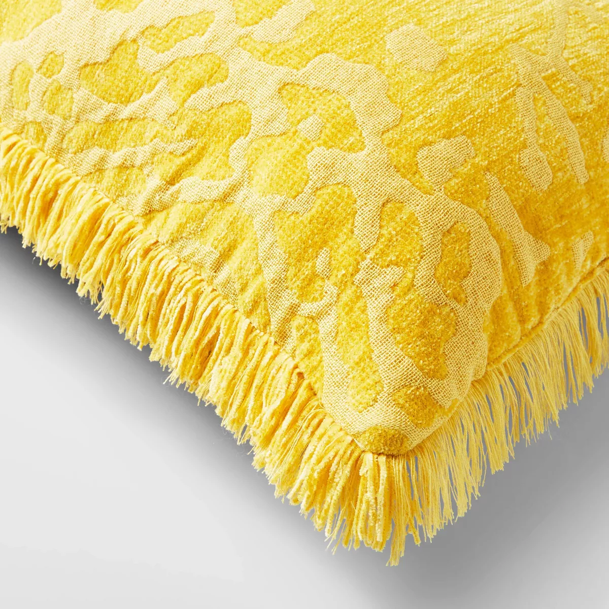 Standard Alligator Chenille Fringe Sham Saffron - Opalhouse™