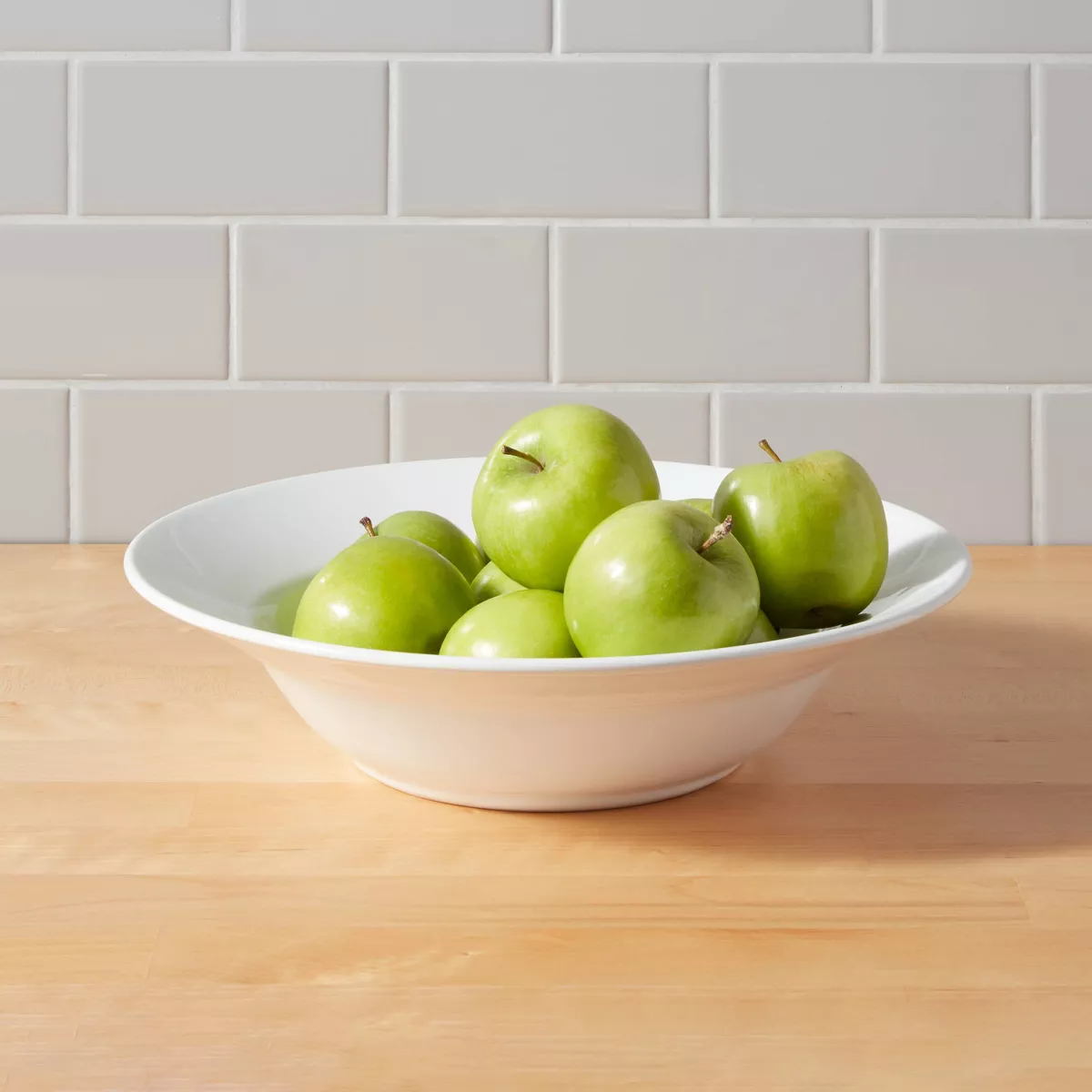 40oz Porcelain Rimmed Serving Bowl White - Threshold™