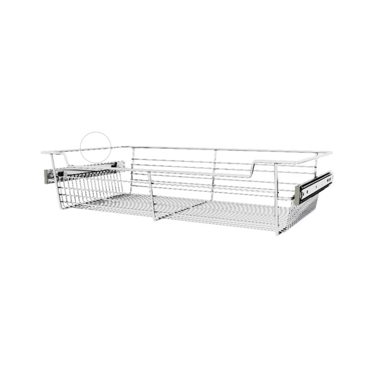 Rev-A-Shelf Sidelines CBSL-241405CR-3 24 Inch Chrome Wire Pullout Storage Basket Bin Organizer for 14 Inch Deep Kitchen or Closet Cabinet (3 Pack)
