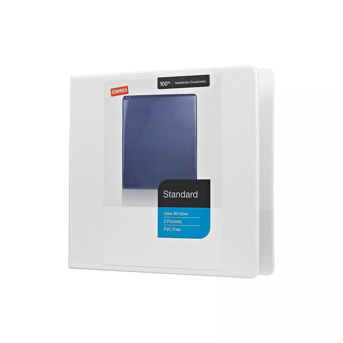Staples Standard 2-Inch Round 3-Ring View Binder White (26341) 976176