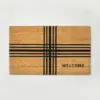 Cross Stripes 'Welcome' Coir Doormat - Hearth & Hand™ with Magnolia
