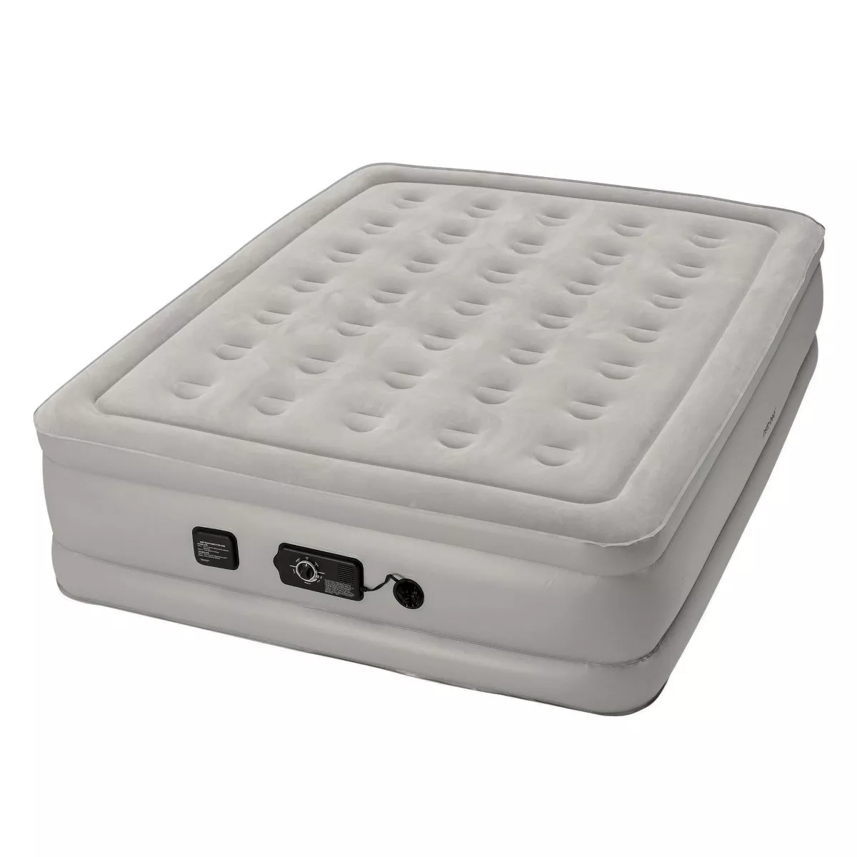 Insta-Bed Raised 19 Inch Queen Air Mattress w/ Built In Pump & Camping Bedding