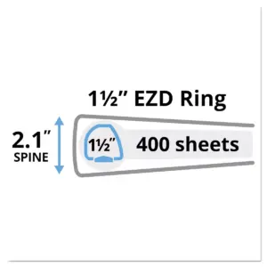 Avery Heavy-Duty Binder with One Touch EZD Rings 11 x 8 1/2 1 1/2