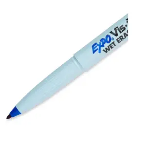 EXPO Vis-à-Vis Wet-Erase Marker Fine Point Blue Dozen 16003
