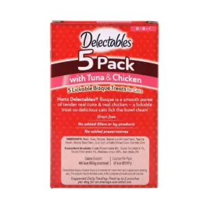 Hartz Delectables Bisque Tuna & Chicken Cat Treats Variety Pack - 5ct