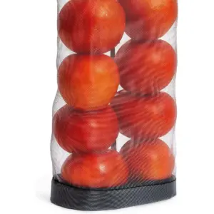 Farmlyn Creek 3 Mesh Produce Hanging Storage Bags, 3 Heart Hooks (4.5 x 16 in, 6 Pieces)