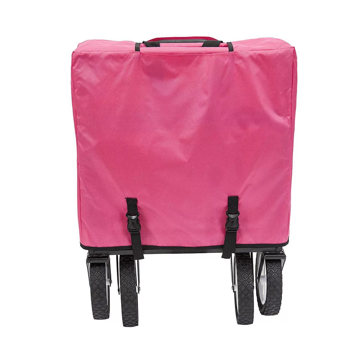 Mac Sports Collapsible Durable Folding Outdoor Garden Utility Wagon Cart, Pink