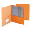 Smead Two-Pocket Folder Textured Paper Orange 25/Box 87858