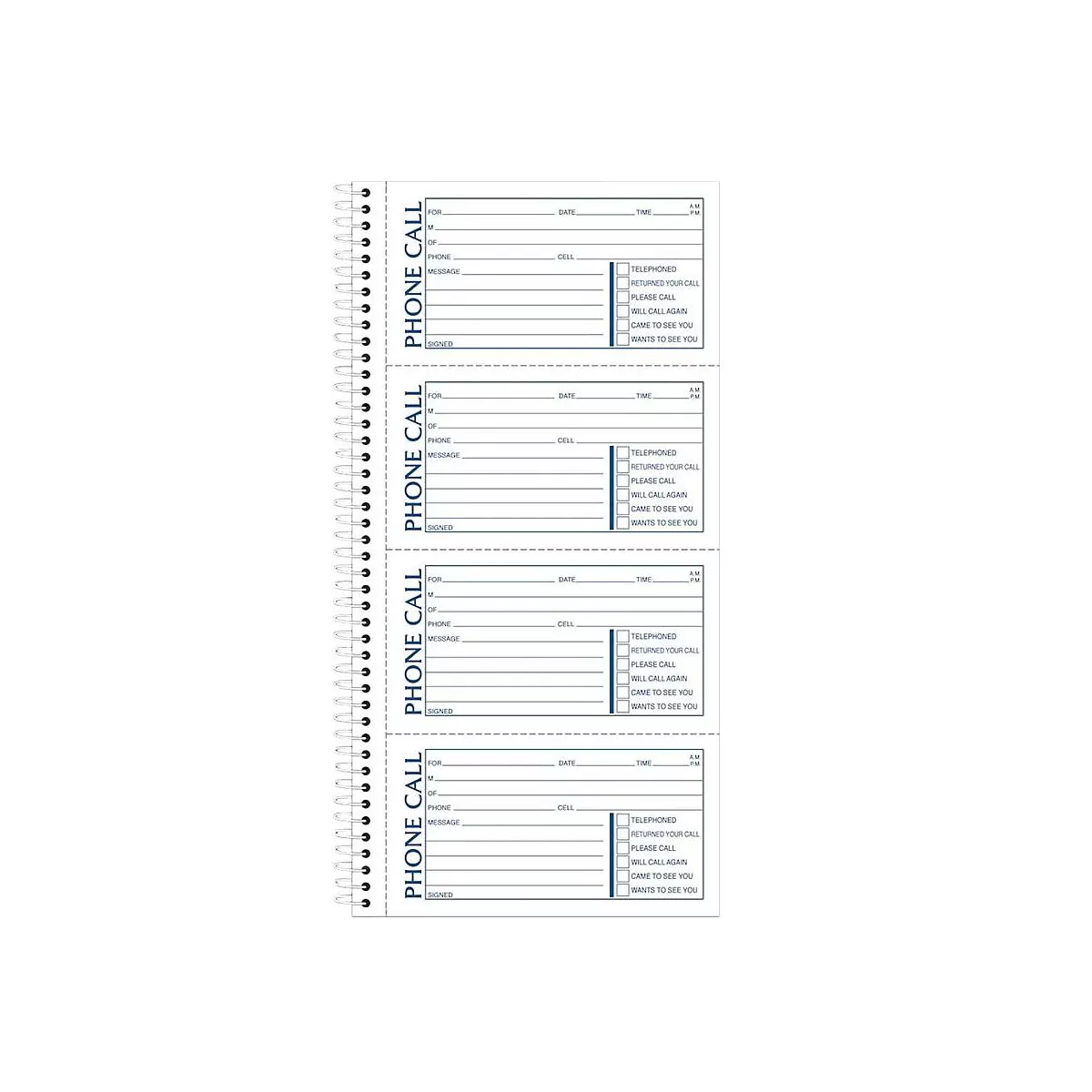 Adams Phone Message Book Spiral 11