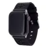 MLB Minnesota Twins Apple Watch Compatible Leather Band 38/40mm - Black