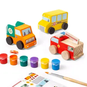 Paint-Your-Own Wooden Vehicles - Mondo Llama™