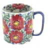 Blue Rose Polish Pottery Crimson Brocade Coffee Mug