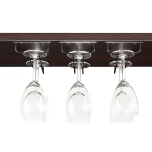 Uptown Wine Bar with Cabinet Faux Black Marble/Espresso - Breighton Home