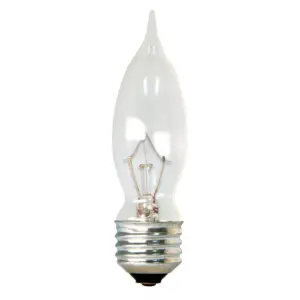 General Electric 40W 4pk CAM Long Life Incandescent Chandelier Light Bulb White