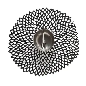 4pk Pressed Dahlia Placemats Black - Chilewich