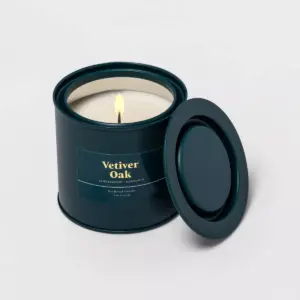 6oz Tin Jar Vetiver Oak Candle - Threshold™