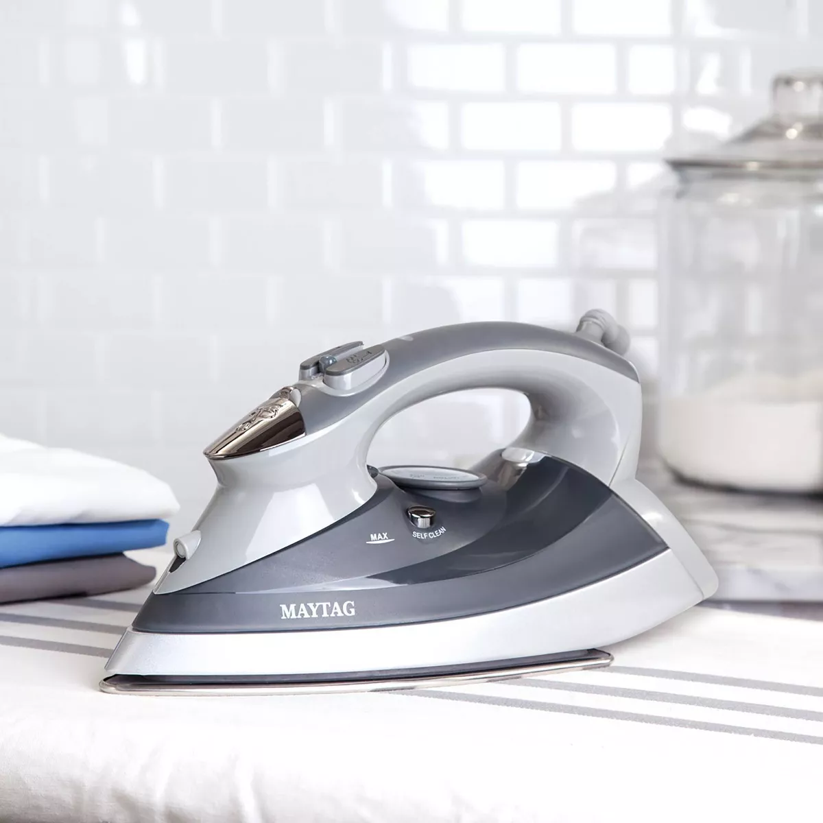 Maytag M400 Speed Heat Iron and Power Steamer Gray
