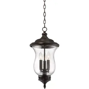Franklin Iron Works Outdoor Ceiling Light Hanging LED Dimmable Bronze 22