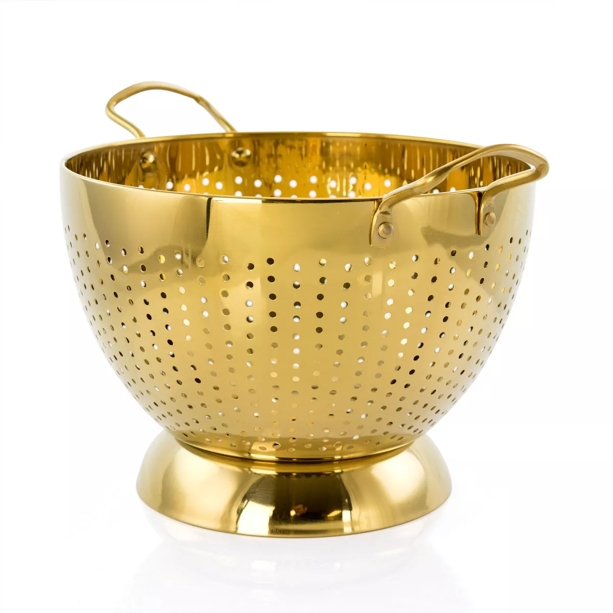 Gibson Home Rose Hue 5 Quart Stainless Steel Colander in Gold
