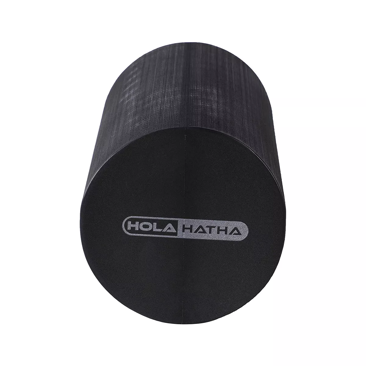 HolaHatha Portable Solid High Density EVA Foam Roller for Deep Tissue Back Massage, Calf Therapy, Glute Massaging, Back Pain, and Leg Recovery, Black