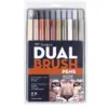Tombow 20ct Dual Brush Pen Art Markers - Neutral Palette