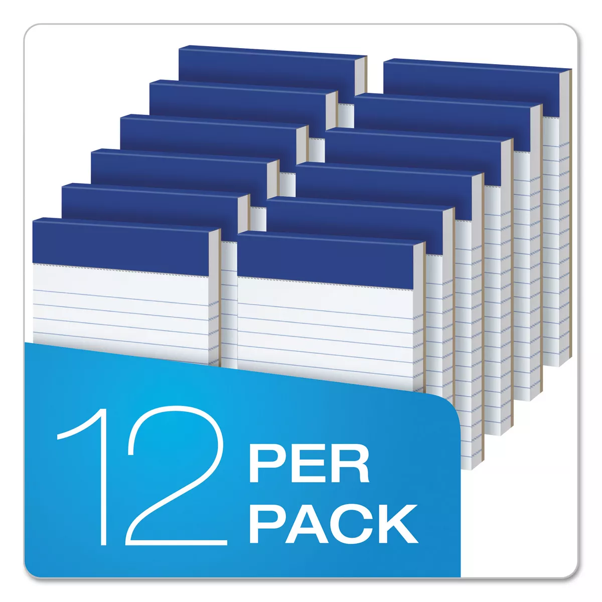 Ampad Perforated Writing Pad Narrow 3 x 5 White 50 Sheets Dozen 20208