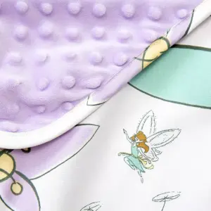 JumpOff Jo Toddler Nap Mat - Children's Sleeping Bag with Removable Pillow for Preschool, Daycare, and Sleepovers - 43 x 21 Inches - Fairy Blossoms