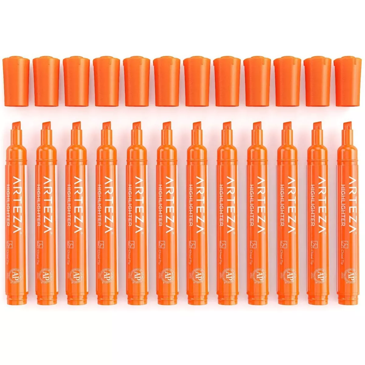 Arteza Highlighters, Wide Chisel Tip, Orange - 64 Pack (ARTZ-8562)