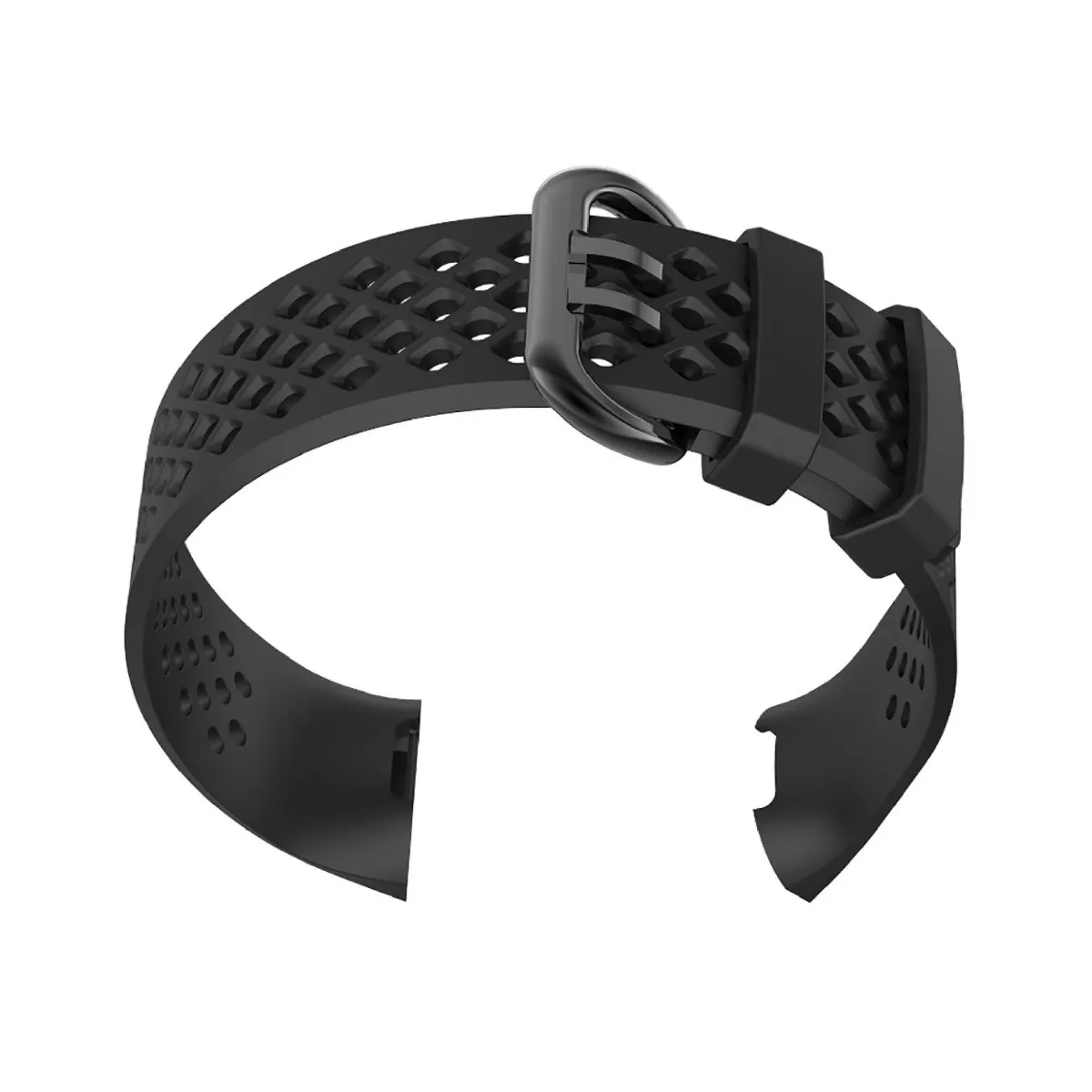 Insten Soft TPU Rubber Replacement Band For Fitbit Charge 4 & Charge 3, Black