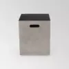 Aido Square Light Weight Concrete Side Table Tank Holder Light Gray - Christopher Knight Home