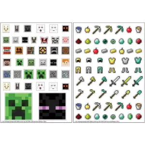 Innovative Designs Minecraft Kids Coloring Art Set | Stickers & Stampers