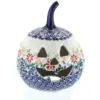 Blue Rose Polish Pottery Garden Bouquet Small Pumpkin Luminary