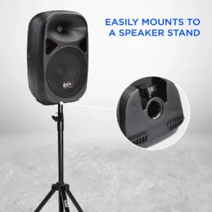 LyxPro SPA-8-8'' Compact Portable PA System 100-Watt RMS Power Active Speaker with Equalizer, Bluetooth, SD Slot, USB, MP3, XLR, 1/4'', 3.5mm Input