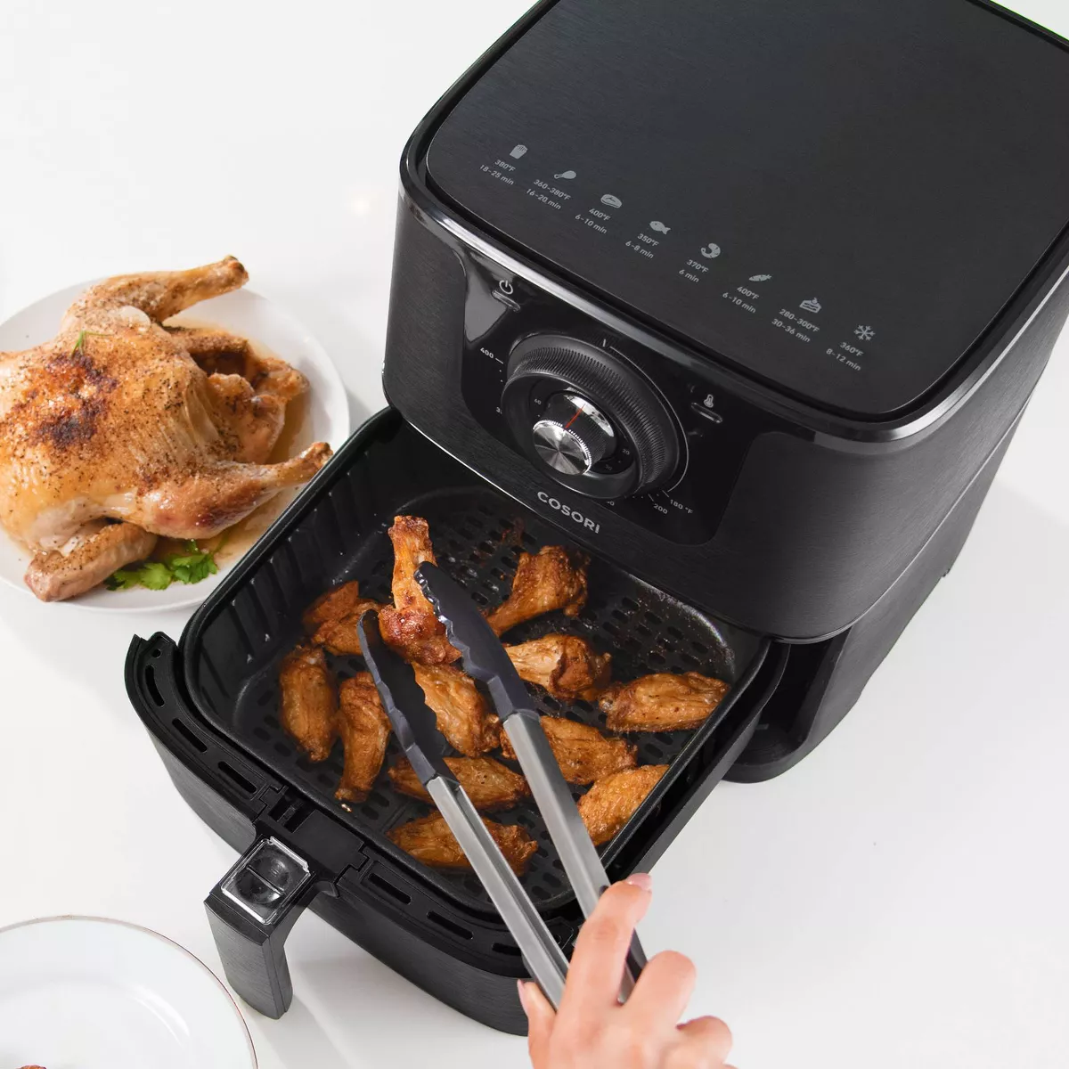 Cosori Classique Dial 5.8qt Air Fryer with Skewer Rack Set