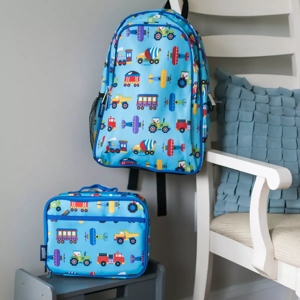 Wildkin Olive Kids' Trains Planes & Trucks Lunch Box