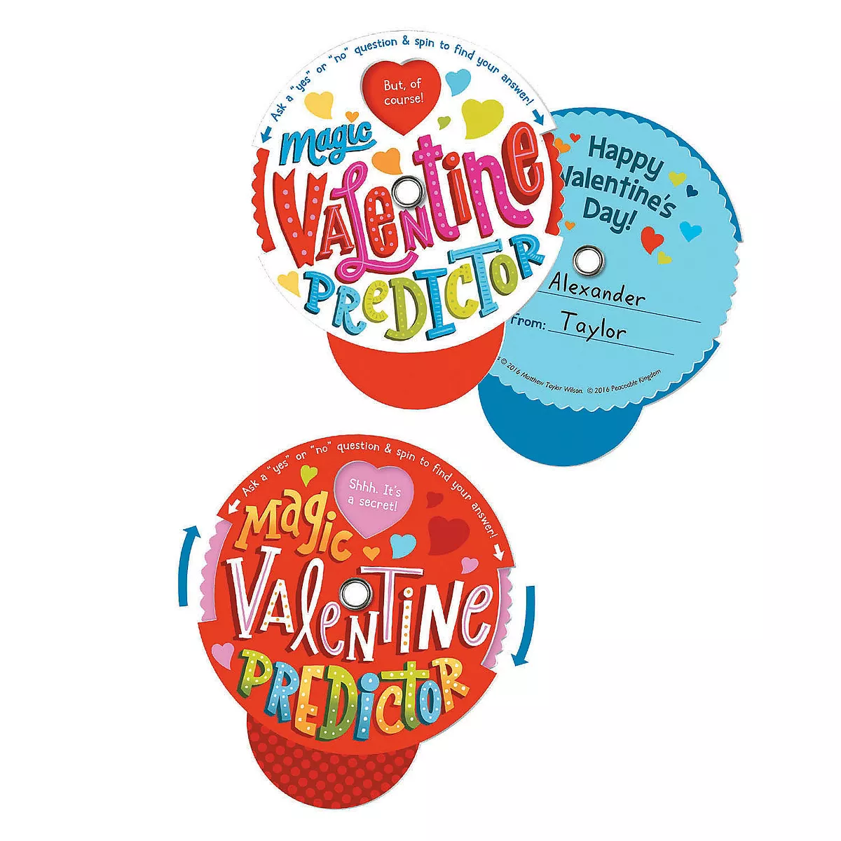 MindWare Magic Spinner Super Fun Valentines Pack - 28 Cards, 28 Envelopes