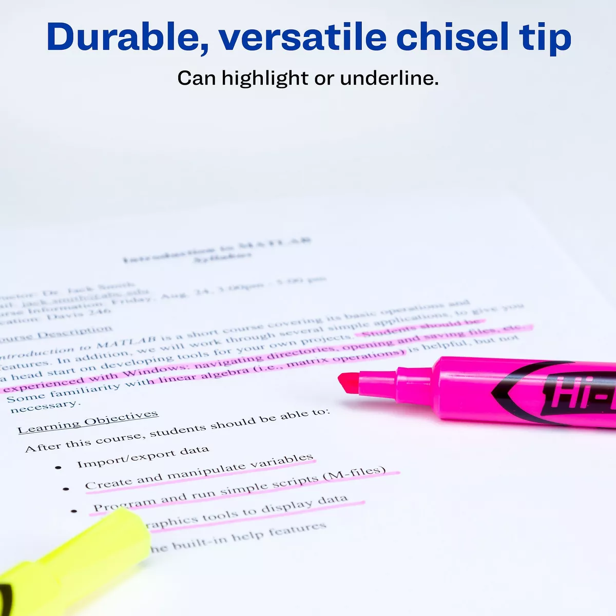 Avery HI-LITER Desk-Style Highlighter Chisel Assorted Colors 24/Pack 98189