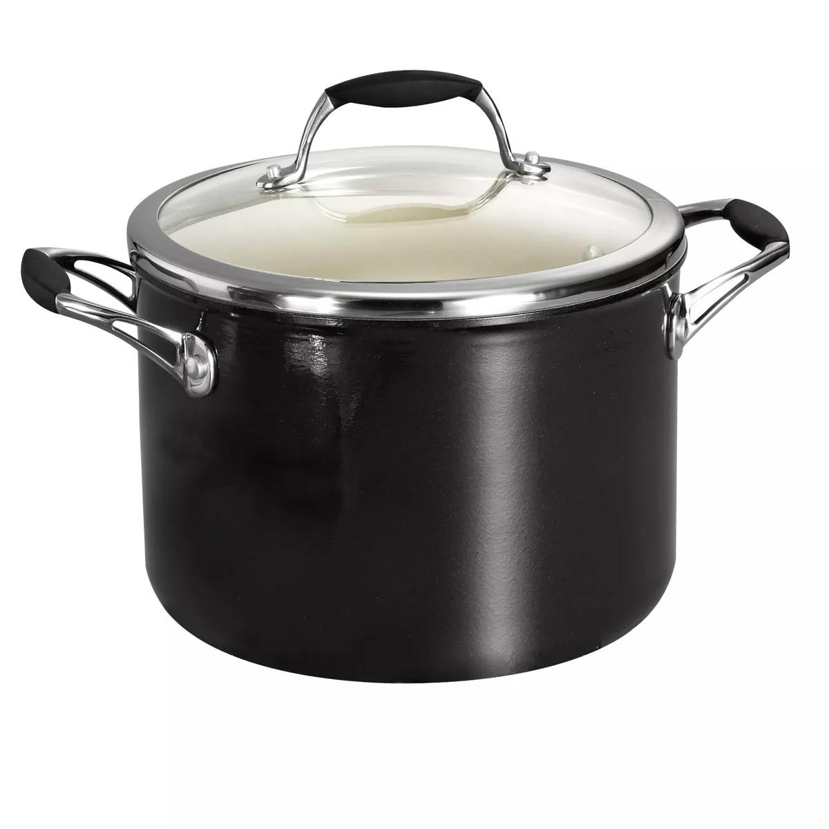 Tramontina Gourmet Ceramica Deluxe 6qt Sauce Pan with Lid Metallic Black