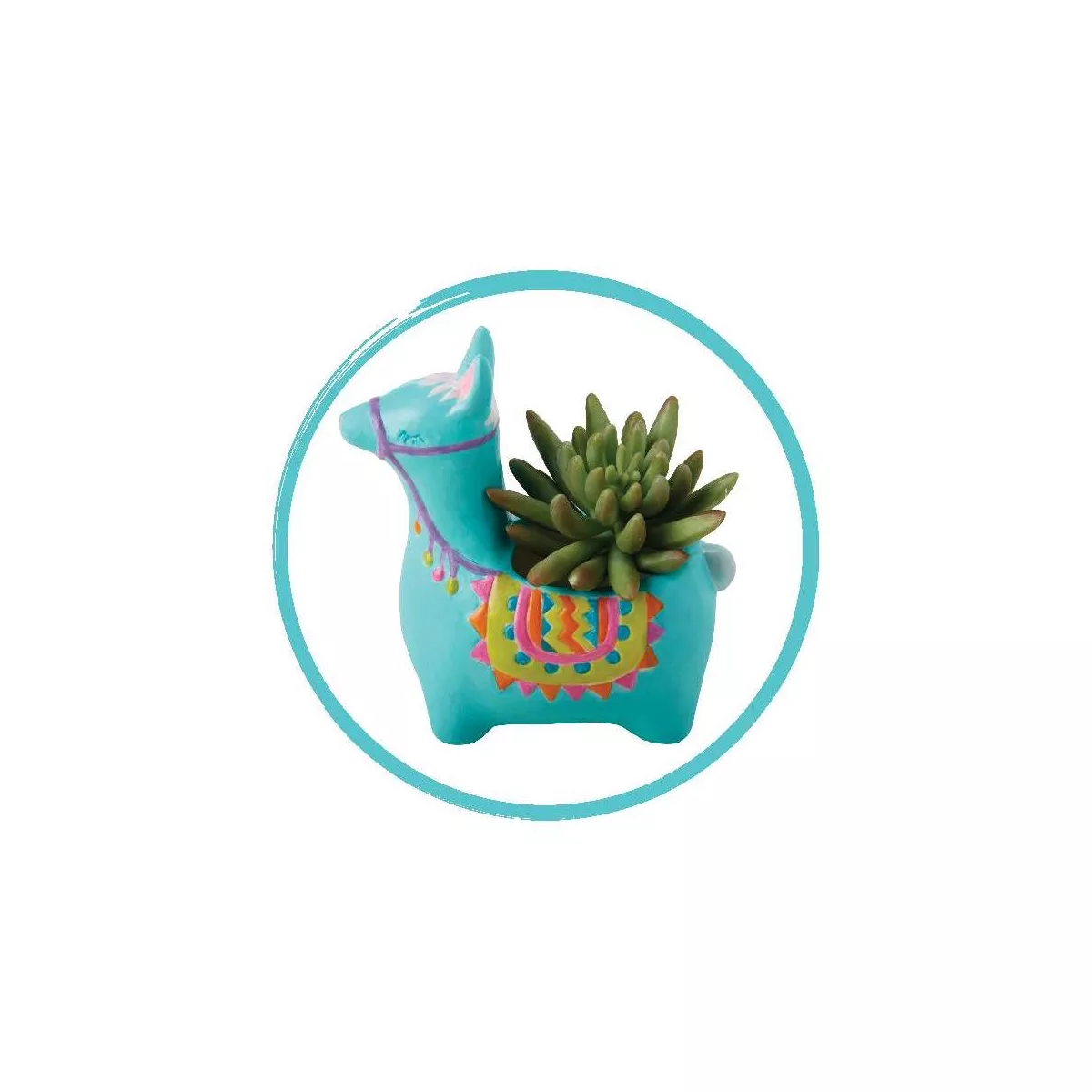 2pk Ceramic Flower Pot Kit Llama & Fox - Modern Wonder