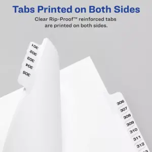 Avery-Style Legal Exhibit Side Tab Divider Title: 126-150 Letter White 01335