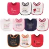 Hudson Baby Infant Girl Cotton Terry Drooler Bibs with Fiber Filling 10pk, Holiday Girl I Am One, One Size