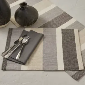 Split P Serena Stripe Neutral Placemat Set - Multi