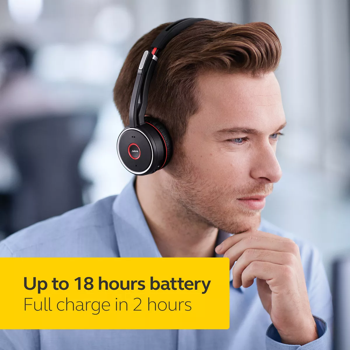 Jabra Evolve 75+ MS Stereo Wireless Headset / Music Headphones