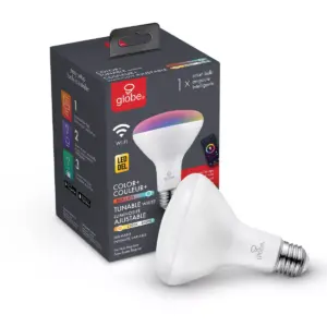 Smart 65W Equivalent White LED Wi-Fi Enabled Voice Activated BR30 E26 Frosted LED Light Bulb