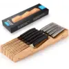 Zulay Kitchen Bamboo Knife Block