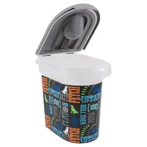 Paw Prints Word Play Design Pet Food Storage Bin - S